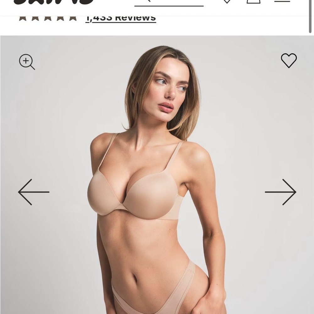SKIMS ULTIMATE 
TEARDROP PUSH-UP BRA 40B
